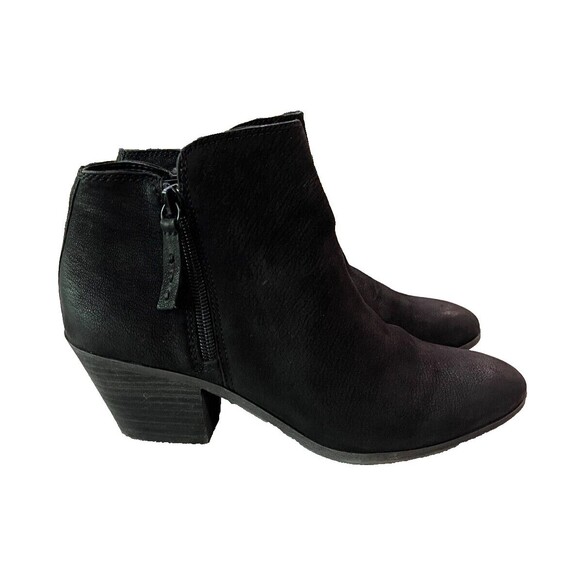 FRYE & Co. Womens Boots Size 7 M Black Nubuck Leather Zip Ankle Bootie Judith - Picture 6 of 15